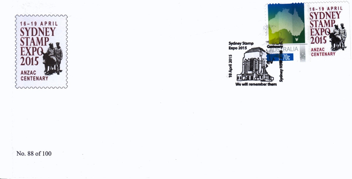 Australia 2015 - Sydney Stamp Expo set of 4 P-Stamp Covers with SHS - Limited Ed