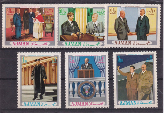 1970 Ajman - Eisenhower Commemoration - Mi-622-627 - MNH
