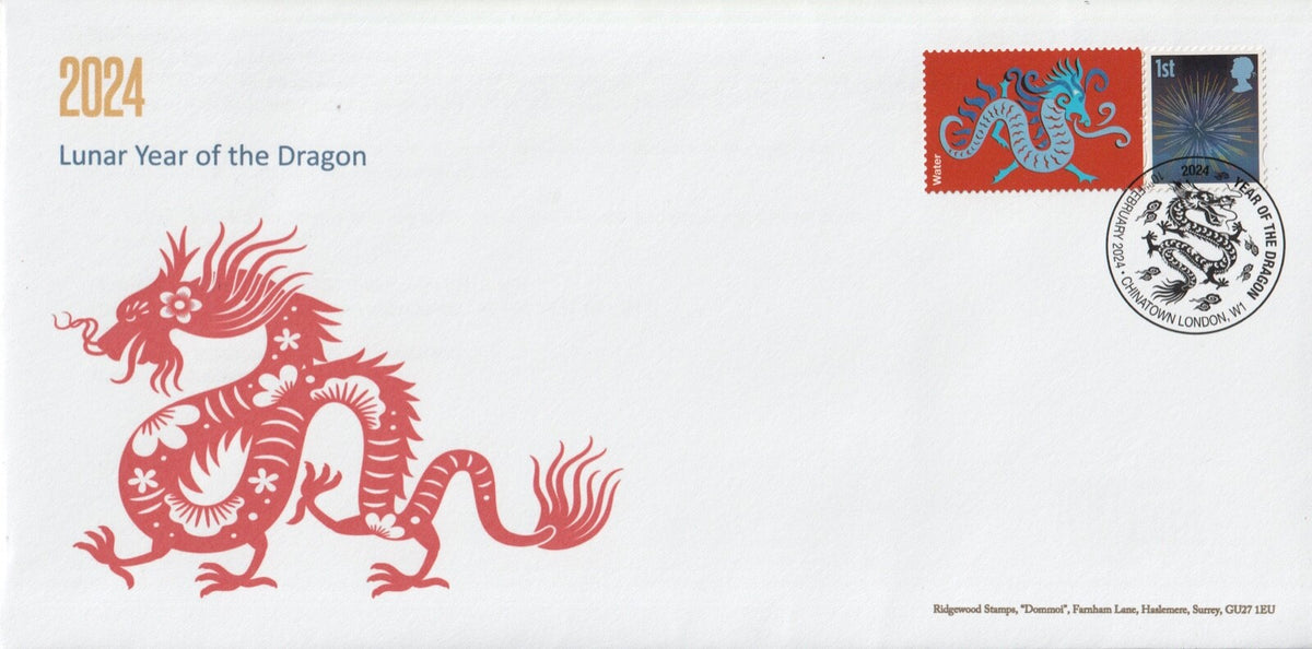 GB 2024 - Year of the Dragon - Smilers/ Special Hand stamp Commemorative Covers