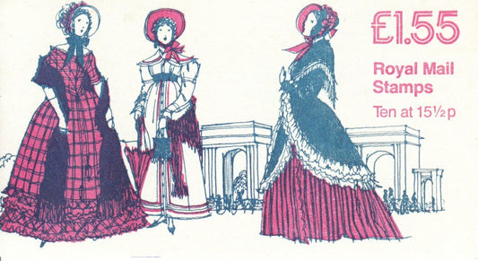 1982 - Women's Costumes (3) - Folded Stamp Booklet - SG-FR1b