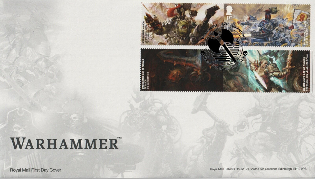 GB 2023  Warhammer Collector / Smilers Sheet First Day Covers (4)
