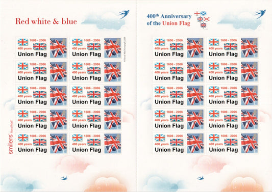 GB 2006 - 400th Anniversary of Union Flag - Themed Smilers Sheet (Ref: TS-53)