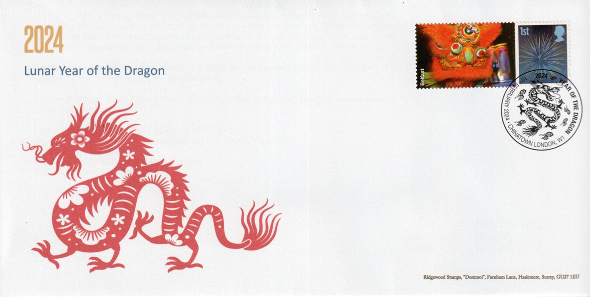 GB 2024 - Year of the Dragon - Smilers/ Special Hand stamp Commemorative Covers