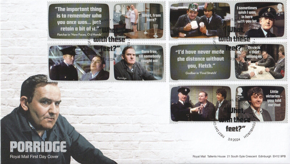 GB 2024 - Porridge Smilers/Collector Stamp Sheet FDC (2) - GS166/LS164
