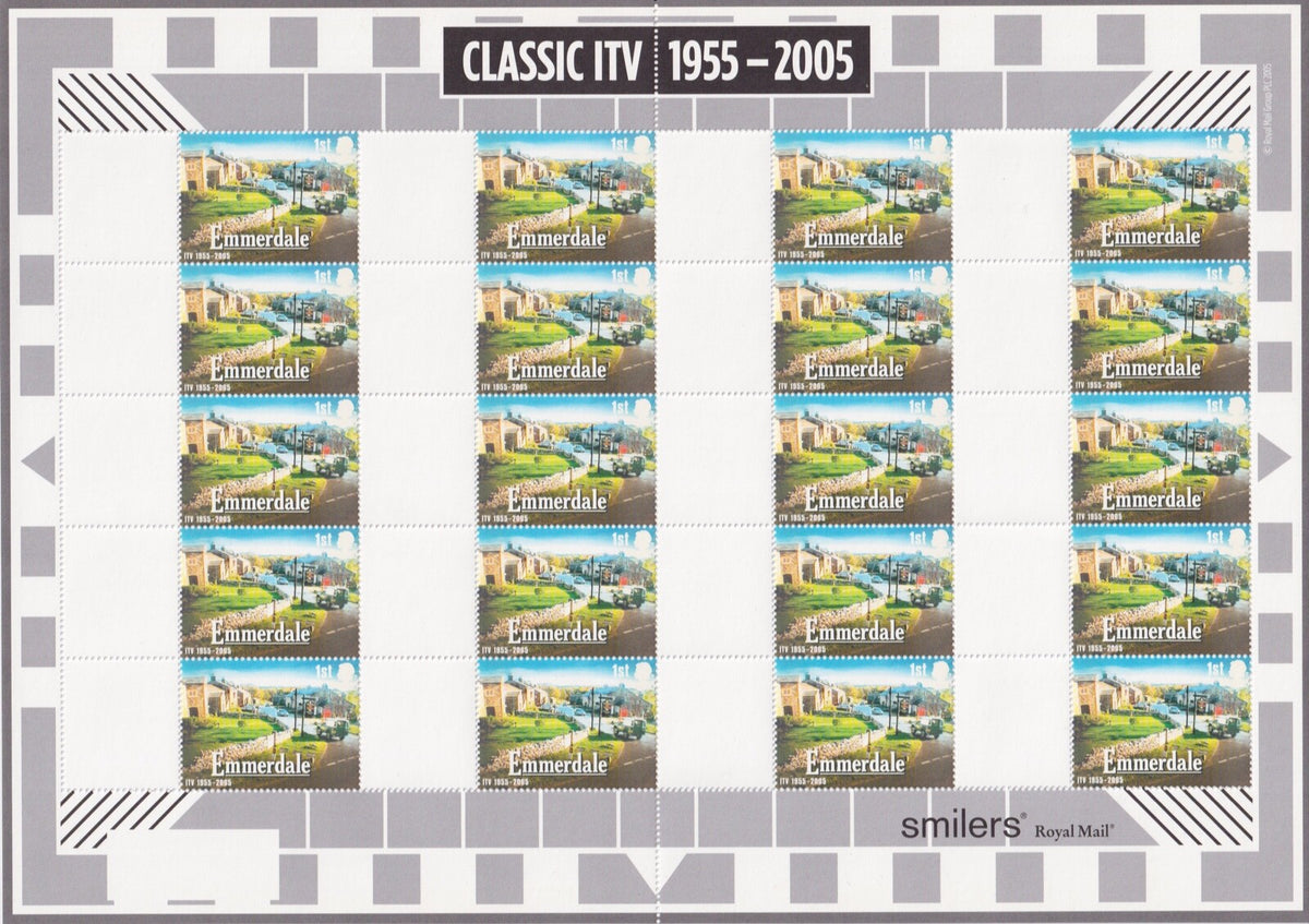 GB 2005 - Classic ITV - 50th Anniv.  - Rare Smilers With Blank Labels - Pristine