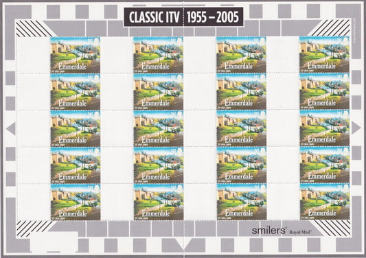GB 2005 - Classic ITV - 50th Anniv.  - Rare Smilers With Blank Labels - Pristine
