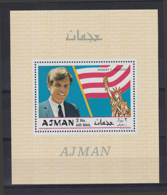 Ajman 1969 - Robert Kennedy (Brothers) Mini Sheet 2Rs - MNH Perf.