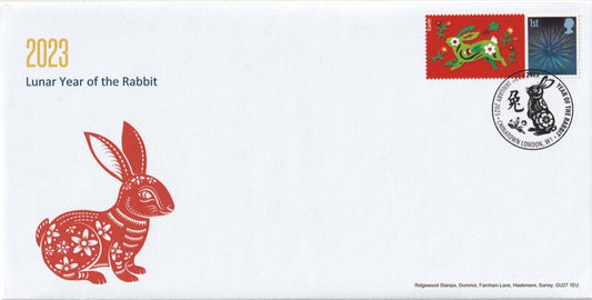 GB 2023 - Lunar New Year, Year of the Rabbit Special Hand Stamp Smilers Cover #3