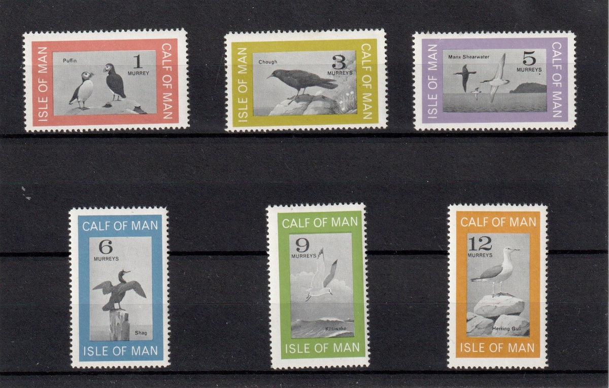 Calf of Man : 1963 First Definitive Issue - Birds - CA.007-CA.012 (Perf.)  MNH