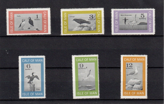 Calf of Man : 1963 First Definitive Issue - Birds - CA.007-CA.012 (Perf.)  MNH