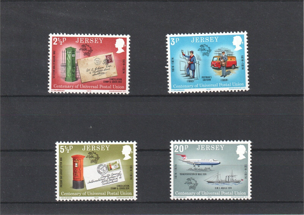 Jersey 1974 - Centenary Of The UPU - SG 107-110 - MNH