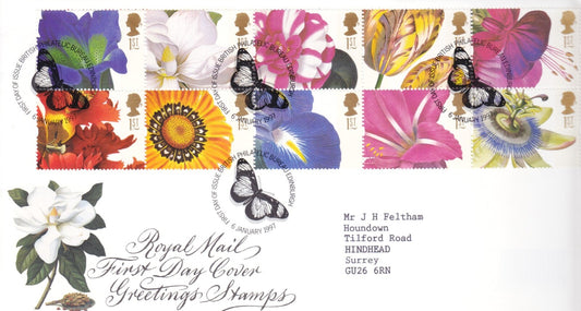 GB 1997 Flowers Greetings Issue - Royal Mail FDC