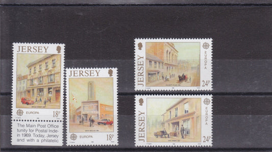 Jersey 1990 - Europa : Post Office Buildings  - SG 517-520 MNH