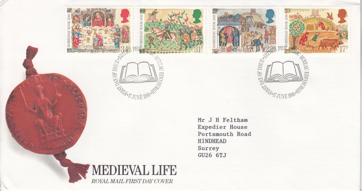 GB 1986 - Medieval Life - Royal Mail FDC