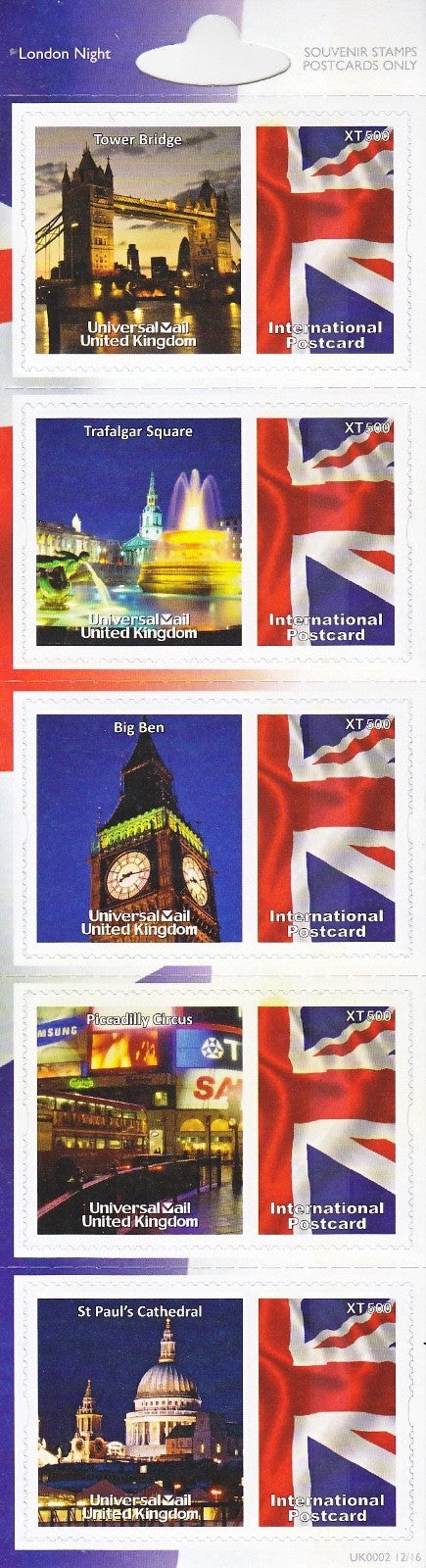 GB Universal Mail Tourist Stamps - buy one or more from the drop down menu!!