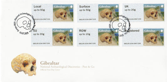 2025 Gibraltar Post & Go, National Archaeological Discoveries FDC