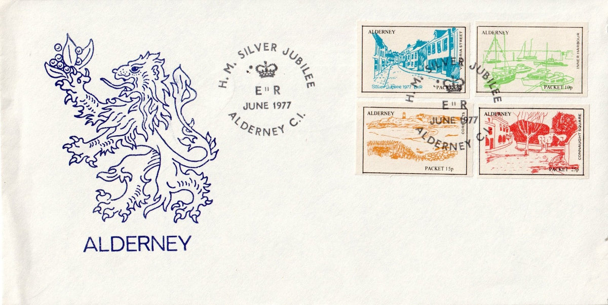 1977 Alderney Packet  Service - Silver Jubilee of HM Queen Elizabeth II - FDC