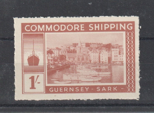 1961 Guernsey-Sark Commodore Shipping First Pictorial Issue 1/-  Pale Brown, MNH