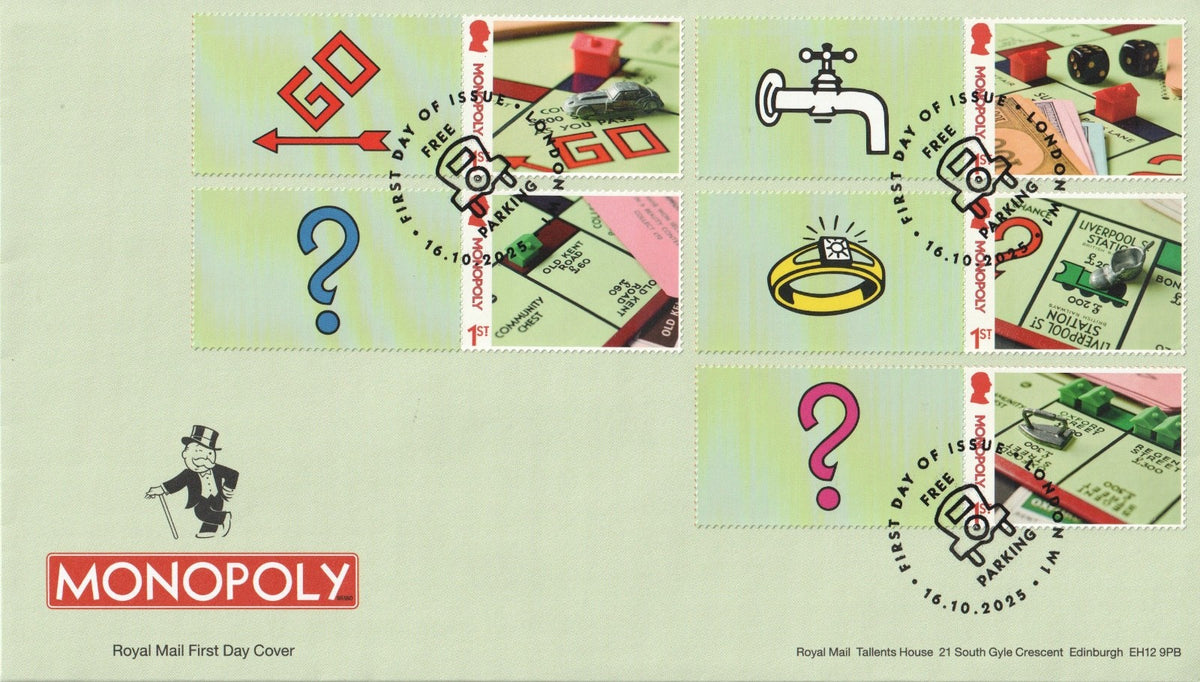 GB 2025 - Monopoly Collector / Smilers  Sheet FDC's (2) - GS179/LS177