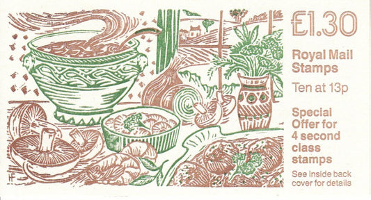 GB 1987 - Recipe Cards - Folded Stamp Booklet - SG-FL13b