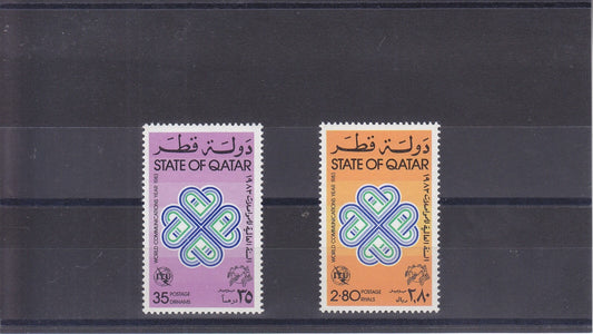 Qatar 1983 - World Communications Year SG-753-754 - MNH