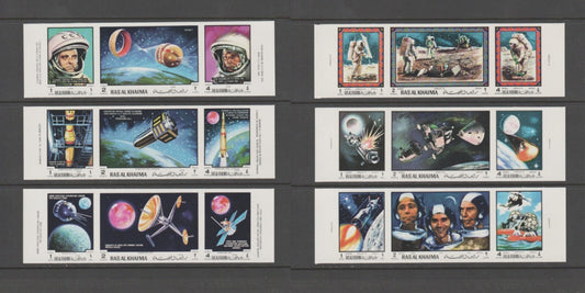 1972  Ras Al Khaima - Space Research - Mi 434B-451B - Imperf. -  MNH (cat €72)