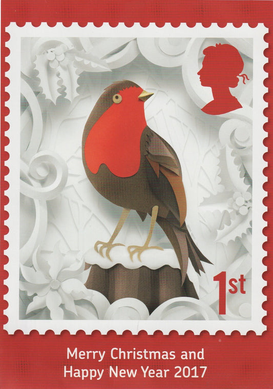 GB - Royal Mail 2016 Staff Christmas Card with 25 x 1st Xmas - Matrix Intact