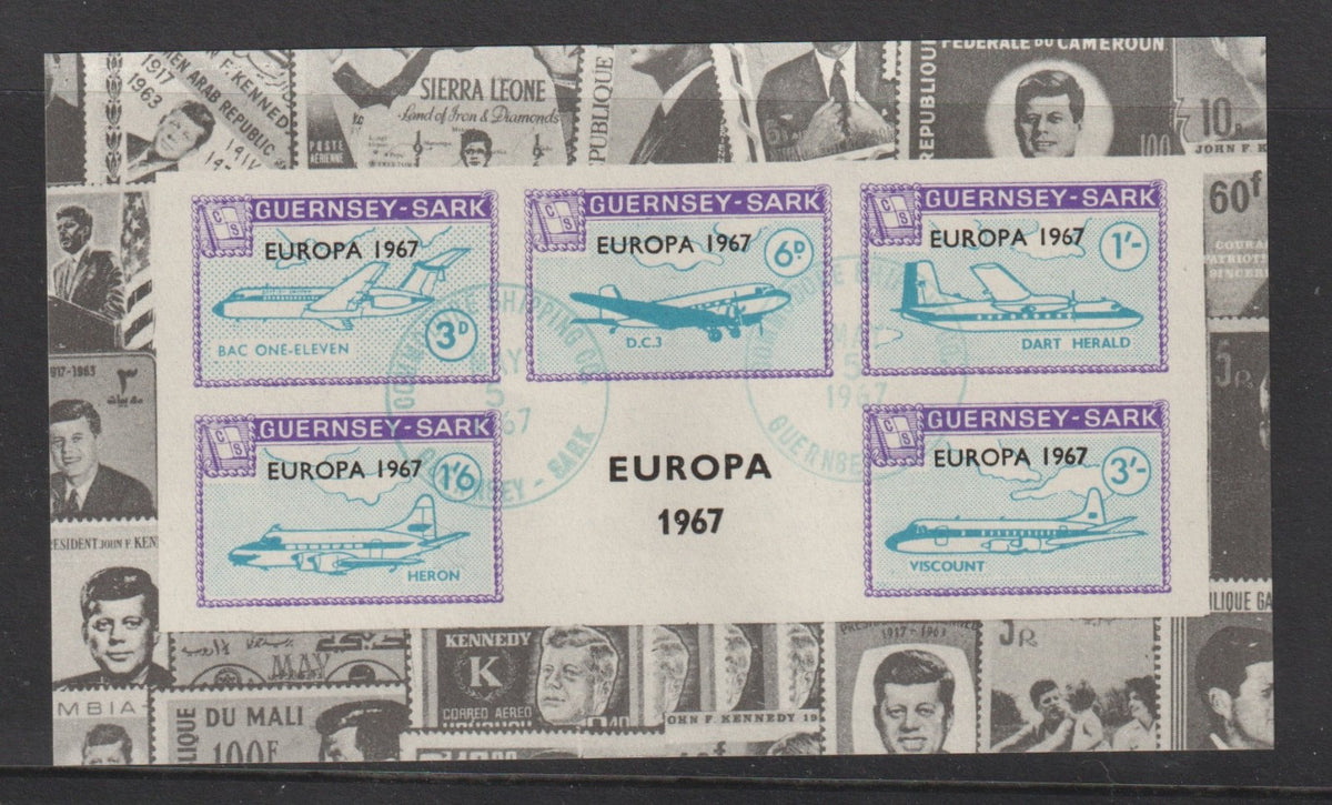 Guernsey-Sark Commodore : Europa 1967 Luxe Mini Sheet CTO