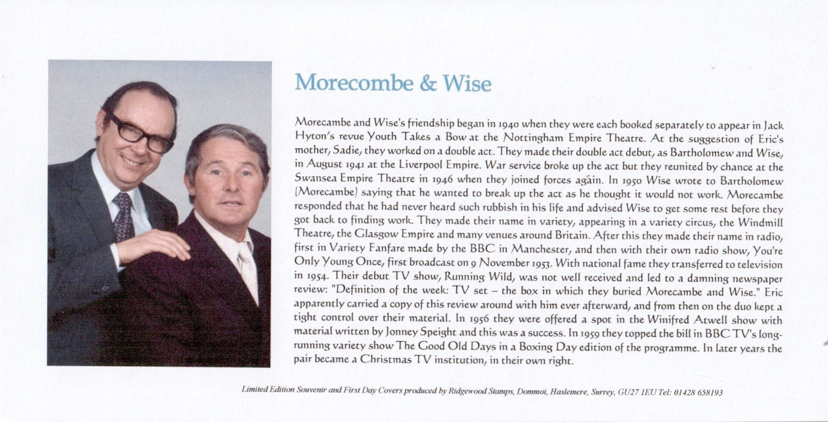 GB 2026 - Morecambe and Wise Collector Sheet FDCs (2) - GS188