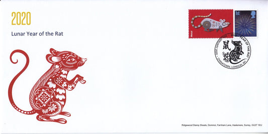 GB 2020 - Smilers - Year of the Rat - Special Postmark Cover # 14