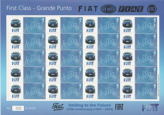 GB 2006 - Fiat - 125th Anniversary (1899-2024) Smilers Sheet Overprint BC-096b