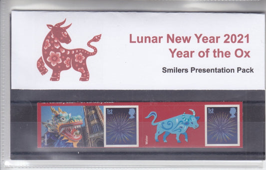 GB 2021 - Private Presentation Pack - Smilers - Year of the Ox - GS-132/LS-130