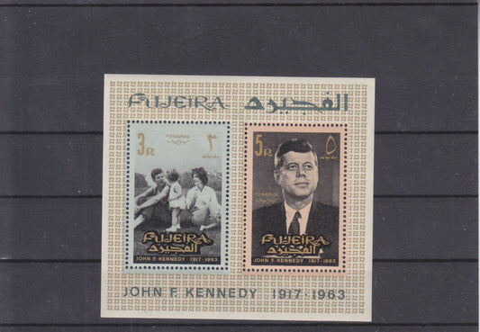 Fujeira 1965 - President Kennedy Commemoration mini sheet Perforated - MNH
