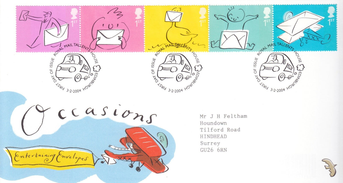 GB 2004 Entertaining Envelopes/Greetings Issue - Royal Mail FDC