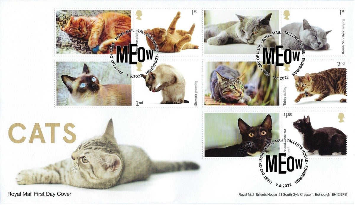 GB 2022  CATS -  Smilers / Collectors Sheet - First Day Covers (2) GS-143/LS-141