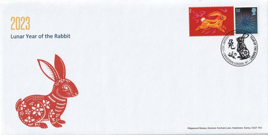 GB 2023 - Lunar New Year, Year of the Rabbit Special Hand Stamp Smilers Cover #5