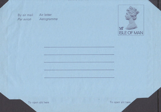 Isle of Man1980 - Small Format Aerogramme/Airletter - H&G F18