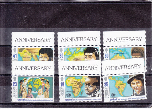 Jersey 1996 - 50th Anniversary of UNICEF - SG 732-737 MNH