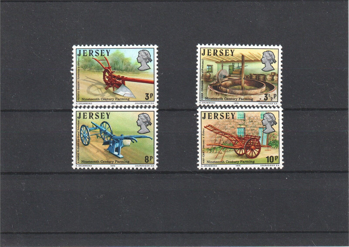 Jersey 1975 - 19th Century Farming - SG 119 - 122 - MNH