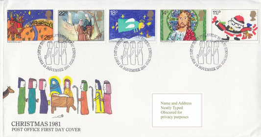 GB 1981 - Christmas - Royal Mail FDC