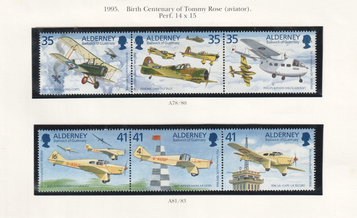 Alderney 1995 - Birth Centenary Of Tommy Rose (Aviator) - MNH