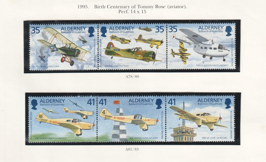 Alderney 1995 - Birth Centenary Of Tommy Rose (Aviator) - MNH