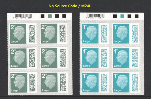 GB 2024 - 2nd / 1st LARGE Barcoded KC III Traffic Light Blocks of 6 -  M24L