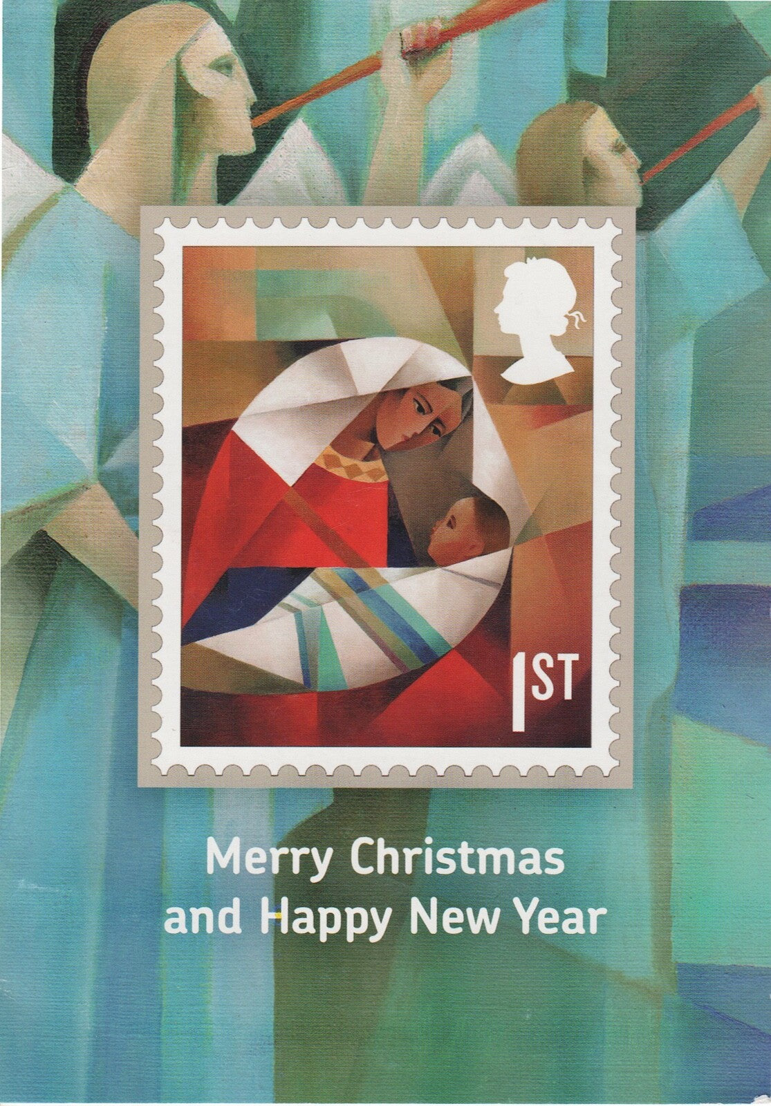 GB - Royal Mail 2021 Staff Christmas Card with 50 x 1st Xmas stamps