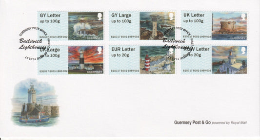 2017 Guernsey - Post & Go - Guernsey Bailiwick Lighthouses - FDC