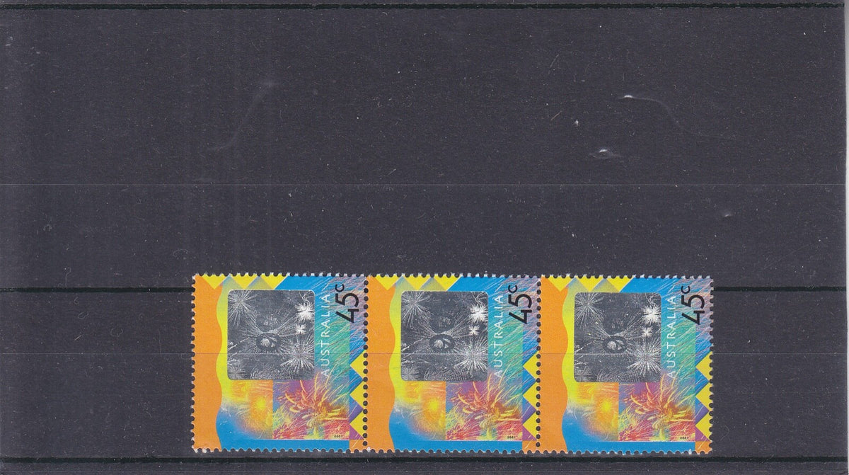 1999 Celebrate 2000 Greetings Stamps - Strip of 3 - SG 1921 - MNH