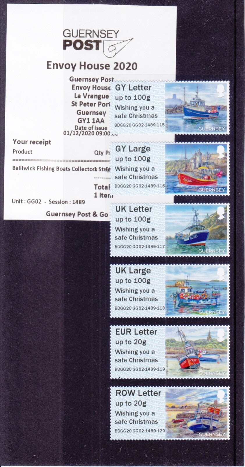 Guernsey 2020 - Post & Go - Christmas 2020 - BDGG20 GG02
