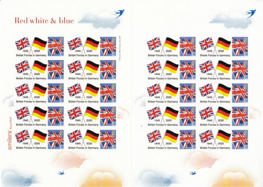 GB 2020 - 75th Anniv. of British Forces in Germany Themed Smilers Sheet - TS-583