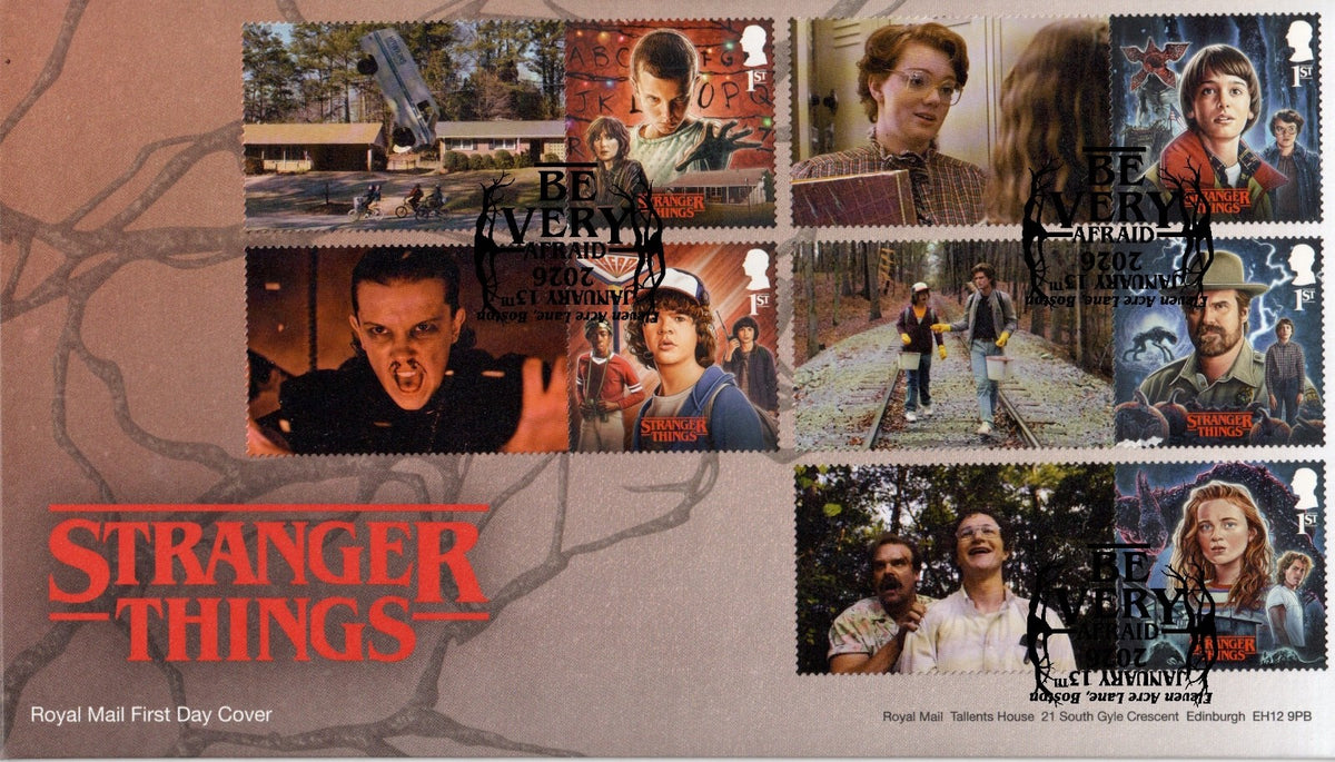 GB 2026 - Stranger Things  - Smilers/ Collector  Sheet FDC's (2) - GS183/LS181