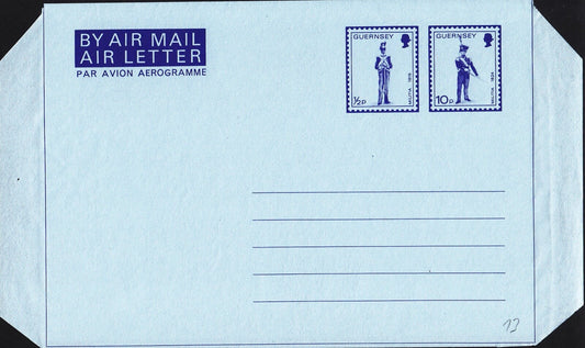 Guernsey 1975 - Large Format Aerogramme/Airletter - H&G F13